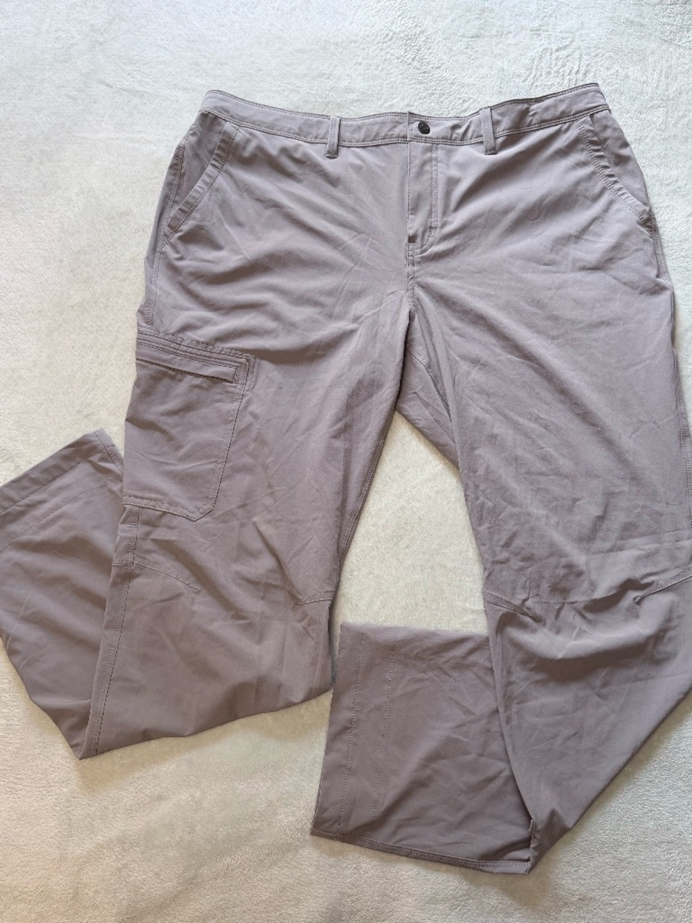 REI Co-op Sahara Roll-Up Hiking Cargo Pants Gray Women's Size 16 Zipper Pockets